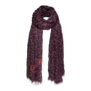 Leopard Stole M75032 Prune