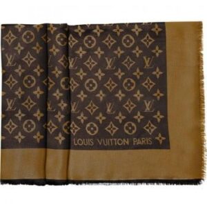 Monogram Lurex Shawl M71380 Brown