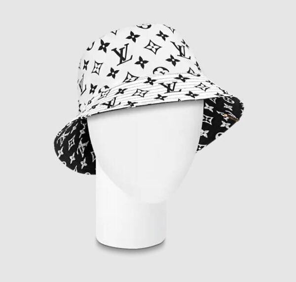 Monogram Bucket Black White Hat M76724 - Image 3
