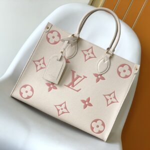 LV M21575 Tote Bag Cream White Pink