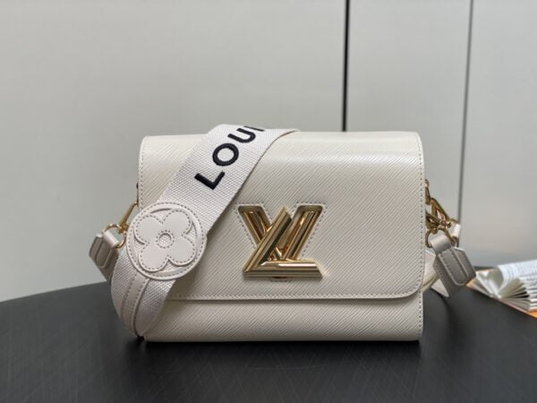M24765 White Twist Medium Handbag